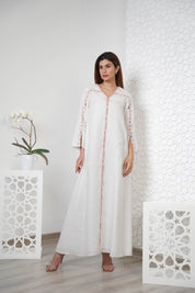 Linen Embroidered Kaftan R24-04