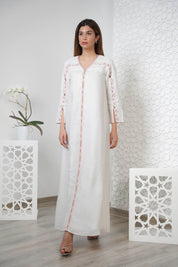 Linen Embroidered Kaftan R24-04