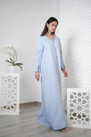 Linen Embroidered Kaftan R24-04