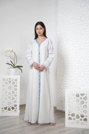 Linen Embroidered Kaftan R24-05