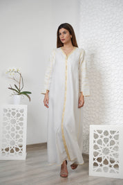 Linen Embroidered Kaftan R24-05