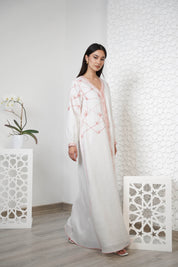 Linen Embroidered Kaftan R24-06