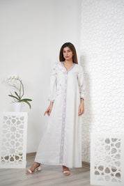 Linen Embroidered Kaftan R24-06