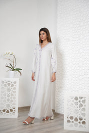 Linen Embroidered Kaftan R24-06