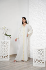 Linen Embroidered Kaftan R24-06