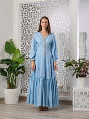 Linen Kaftan Dress R22-03