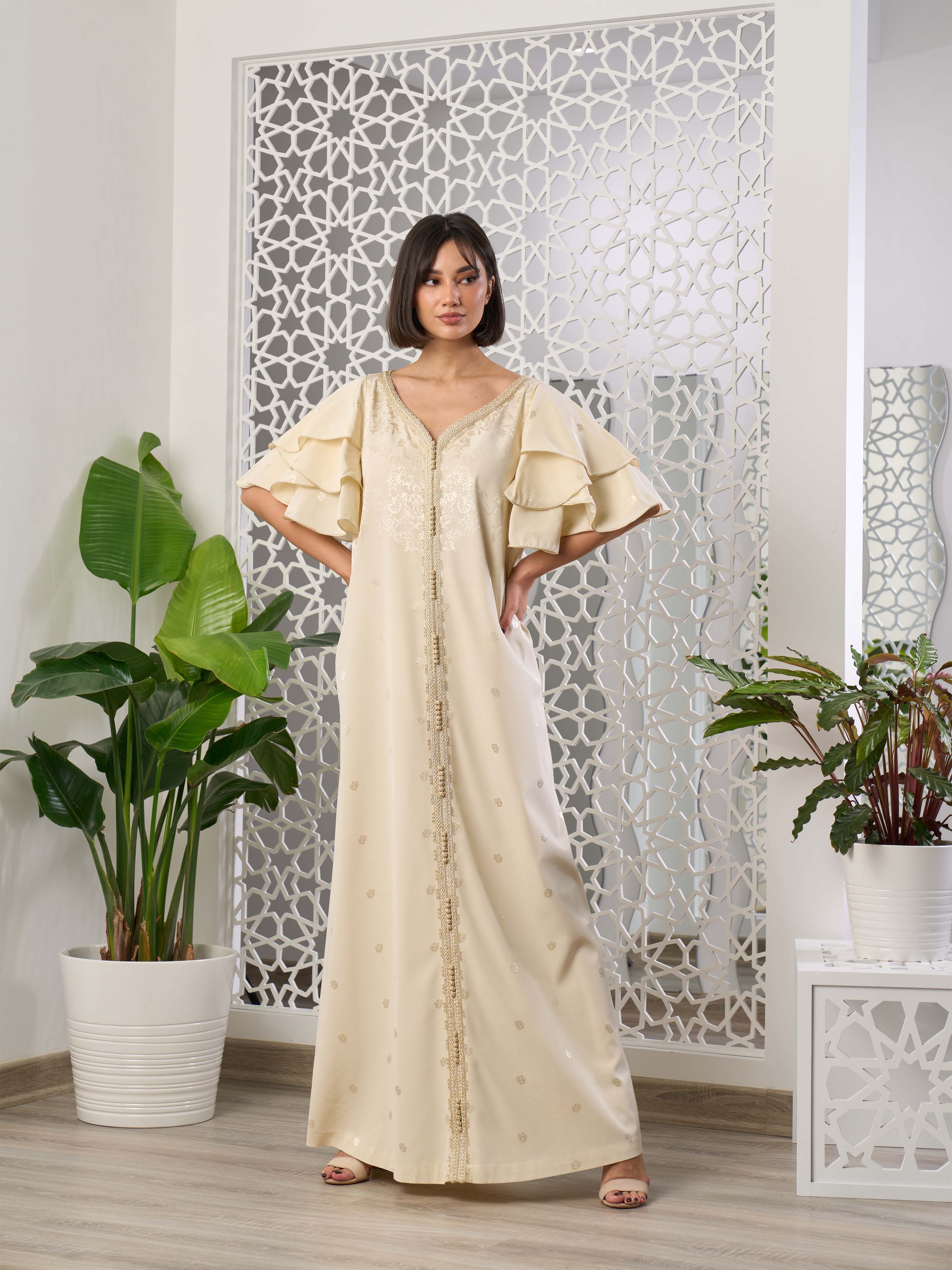 Silk floral Kaftan R22-22