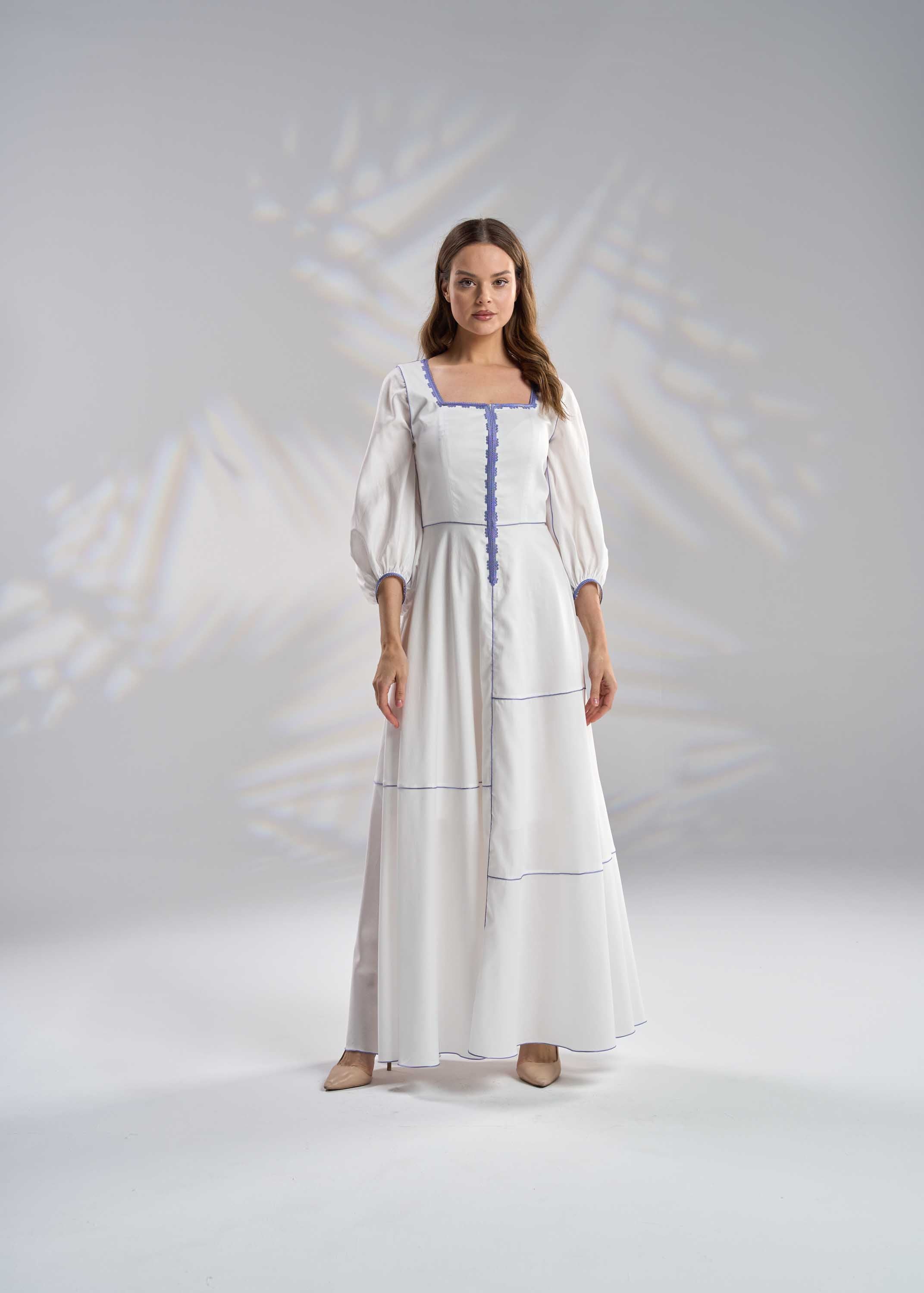 Linen Cotton Kaftan Dress R23-12