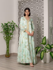 Silk Chiffon Print Kaftan Dress SS22-06