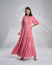 Cotton Kaftan Dress with Belt R23-08