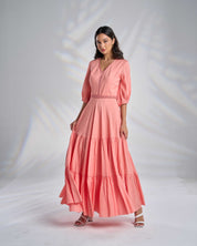 Cotton Kaftan Dress with Belt R23-08