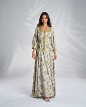 Cotton Floral Kaftan Dress R23-09