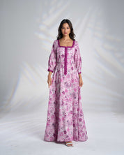 Cotton Floral Kaftan Dress R23-09