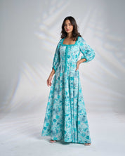 Cotton Floral Kaftan Dress R23-10