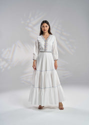 Cotton Kaftan Dress with Belt R23-22