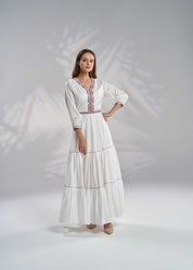 Cotton Kaftan Dress with Belt R23-22