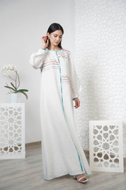 Linen Embroidered Kaftan R24-03