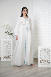 Linen Embroidered Kaftan R24-03