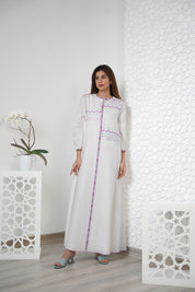 Linen Embroidered Kaftan R24-03